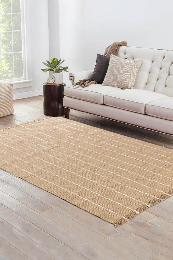 Outlet 80x300 Artloop Natural Kara Tezgah Dokuma Jüt Kilim AJ-02 - 1