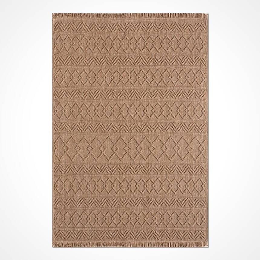 İskandinav Desenli Jüt Bukle Örme Modern Kilim BR004 - 2