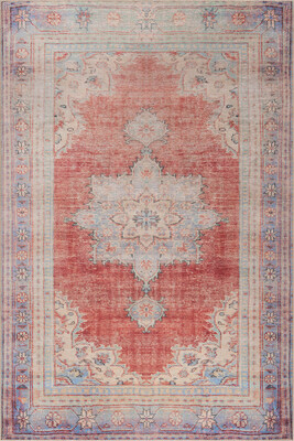 Outlet 250x350 Folk Vintage Desenli Dokuma Taban Dekoratif Kırmızı Halı BA-11 - 3