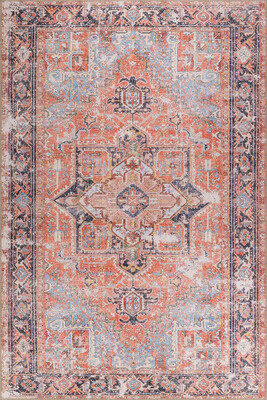 Outlet 250x350 Folk Vintage Desenli Dokuma Taban Dekoratif Renkli Halı BA-33 - 3