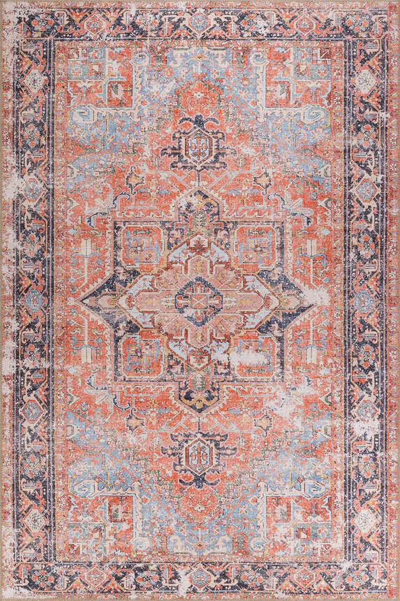 Outlet 250x350 Folk Vintage Desenli Dokuma Taban Dekoratif Renkli Halı BA-33 - 3